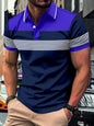 Short Sleeve Striped Pattern Men's Fashion Polos T-Shirts Summer 3D Printing Street POLO Tops 6XL Plus Size Casual Tee