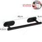 Toilet Towel Paper Wall Mount Holder Adhesive Black Silver Kitchen Roll Paper Stand Hanging Napkin Rack Bathroom Accessories WC