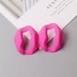 Pink Color Flower Drop Earrings for Women Summer Geometry Heart Leaf Butterfly Brincos Party Ear Jewelry Valentine's Day Gift