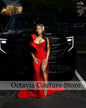 Aso Ebi Red Tassels Crystal Mermaid Evening Dresses 2025 Beaded African Wedding Party Gowns For Women Prom Dress Customized