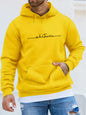 Men's winter casual fashion loose plus size simple letter printed fleece pullover long sleeved hooded sweatshirt