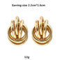 Earrings circle geometric twisted multi-layer twisted metal fashionable all-match ladies simple earrings banquet gift