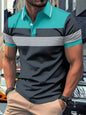 Short Sleeve Striped Pattern Men's Fashion Polos T-Shirts Summer 3D Printing Street POLO Tops 6XL Plus Size Casual Tee