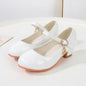 High Heels Girls' Shoes Formal Occasion Children Bridesmaid Ceremony Princess Party Sandals for Girls White Black School Sandal