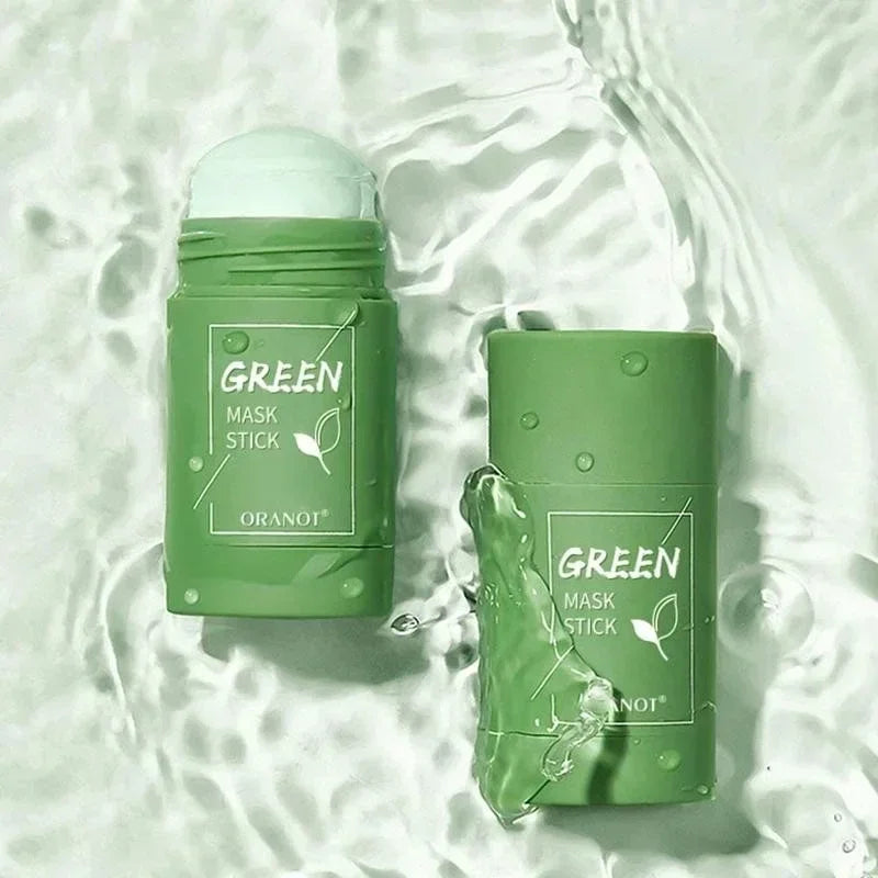 Green Tea Mask Stick Remove Blackheads Acne Deep Cleansing Purifying Clay Mask Oil Control Solid Mask Moisturizing Skin Care