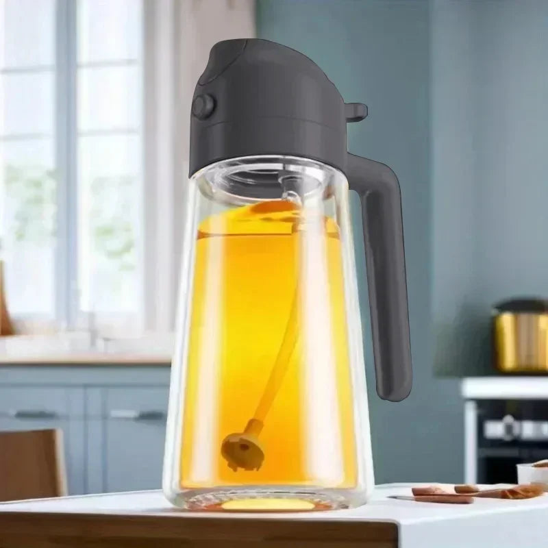 2in1 500ml Glass Oil Sprayer Oil Spray Bottle Oil Tank BBQ Kitchen Baking BBQ Picnic Kitchen Tools
