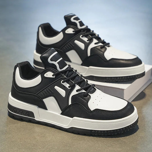 2025 New Men's Shoes Breathable White Shoes Men's Trendy Versatile Thick soled Low cut Sneakers Casual Board Shoes