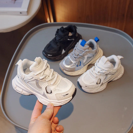 Kids Shoes Color Matching Girls Sneakers Shoes for Boys Lace-up Breatheable