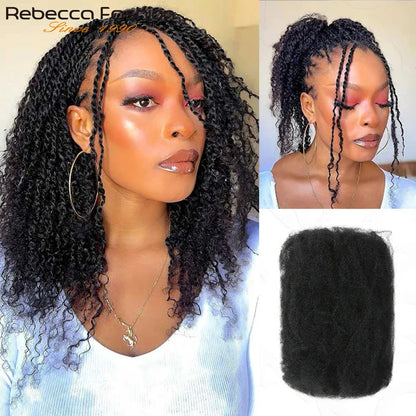Ship From US Warehoue Remy Hair Afro kinky Curly Bulk Human Hair For Braiding 1 Bundle 50g/pc Natural Color Braids Hair No Weft