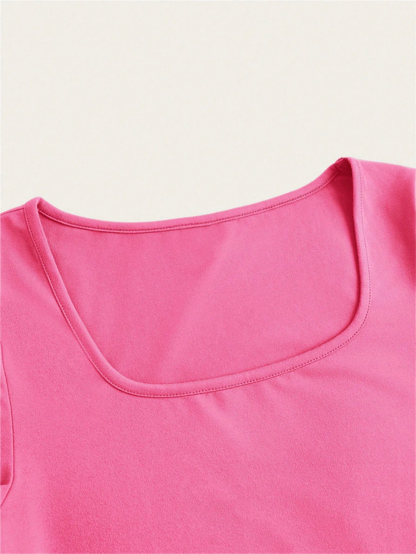 3 pieces  Summer Slimming T-shirt Women's Sexy Short Sleeve T-shirt U-neck Women's Solid Color Basic Korean Top Hot Y2k