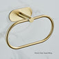 Shengruijia Brushed Gold Stainless Steel Clothes Hook Towel Bar
