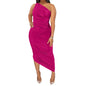 summer elegant party Midi dresses  shoulder evening dresses Casual women's prom dresses