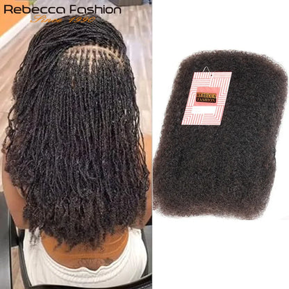 Ship From US Warehoue Remy Hair Afro kinky Curly Bulk Human Hair For Braiding 1 Bundle 50g/pc Natural Color Braids Hair No Weft