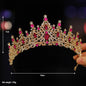 Itacazzo Bridal Headwear - A Golden Lady Fashion Wedding Crown, Rhinestone Classic Princess Tiaras
