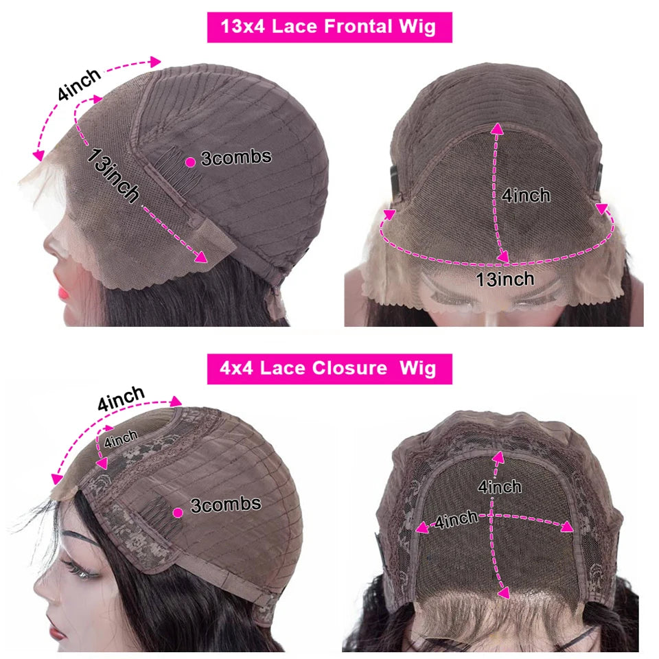 250% Brazilian Kinky Straight Lace Frontal Wigs 13x4 Hd Transparent Lace Human Hair Wig Pre Plucked Hairline Baby Hairs Glueless