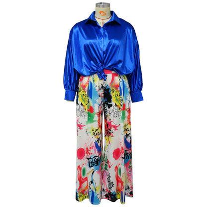 Plus Size L-4XL Women's Fashion Two Piece Outfit