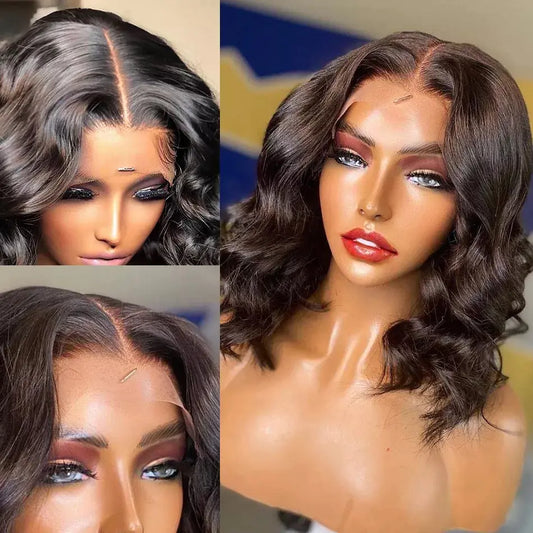 Chemical Fiber Short Curly Front Lace Wig Cover