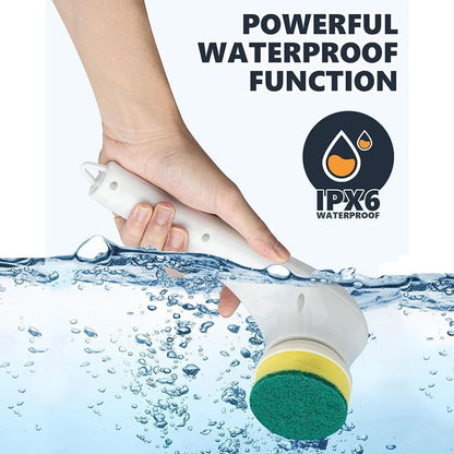 5 In 1 Handheld Electric Spin Scrubber Cleaning Brush Kitchen Rotating Cleaner