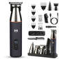 1Set All In One Beard Trimmer For Men With 5 Trimmer Heads IPX5 Waterproof Electric Razor For Face Nose Body Beard Cordless Hair Shaver Clipper Grooming Kit For Men Husband Father