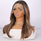 Brown Gradient Curly lace Front Wig 150 Density
