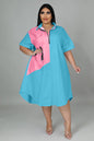 European And American Fashion Casual Plus Size Women's Loose Dress