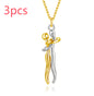 Fashion Hugging Necklace Jewelry Choker Hug Pendant Chain Men Necklace for Lover Women couple Men Lady Female Male Gift