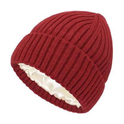 New Satin Warm Wool Hat Men And Women