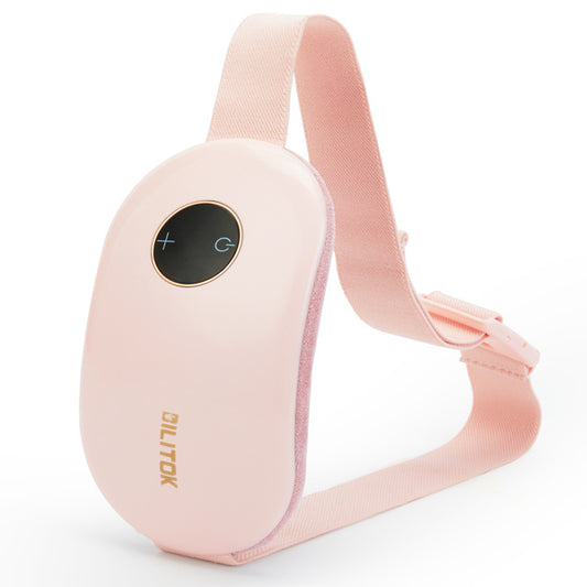 Electric Heating Pad, Portable Cordless Menstrual Heating Pad with 4 Heat Levels and 4 Massage Modes, Fast Large Heating Belly Wrap Belt for Cramps, Back Pain Relief Gifts for Women Girls Her (Pink)
