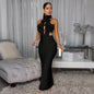 Dress Sexy Halter Large Flower Evening Dress Dress Women