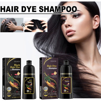 EELHOE White To Black Dyed Shampoo -Natural Brown- Polygonum Multiflorum Essence Moisturizing, Cleaning And Repairing Black And Smooth Hair Shampoo