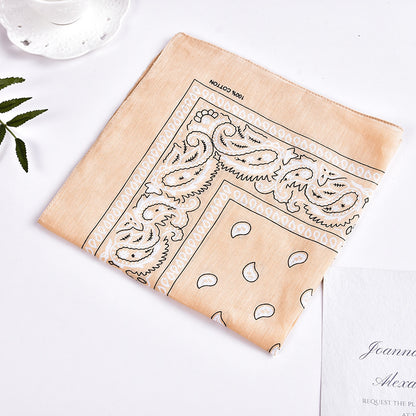 55 cm Polyester Turban Cashew Square Scarf