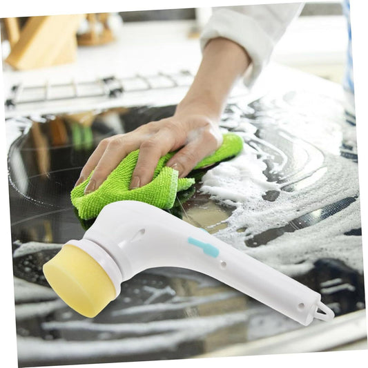 5 In 1 Handheld Electric Spin Scrubber Cleaning Brush Kitchen Rotating Cleaner