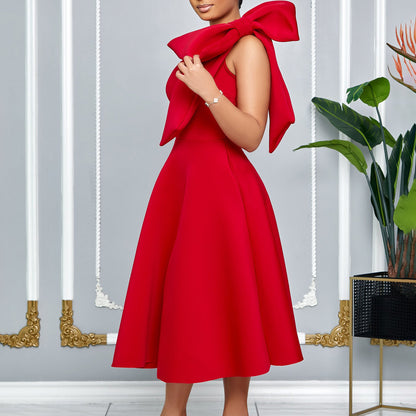Valentines Day Fashionable Solid-Color Sexy Evening Gown For Women