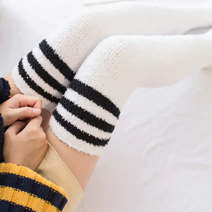 Winter Coral Fleece Over-Knee Socks for Women