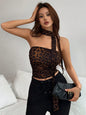 Womens Solid-Color Casual All-Match Tube Top With Straps