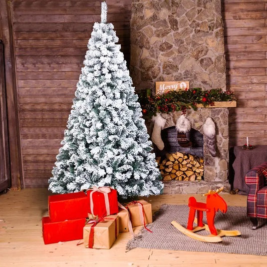 6FT PVC Flocking Christmas Tree 750 Branches Automatic TreeYS