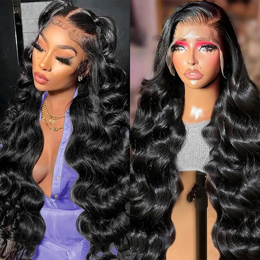 LANHEUNI 30 Inch Body Wave Lace Front Wigs Human Hair 13x4 Body Wave Human Hair Wig Pre Plucked Glueless 180% Density Virgin Body Wave Frontal Wigs Human Hair 13x4 Body Wave Wigs Human Hair For Women