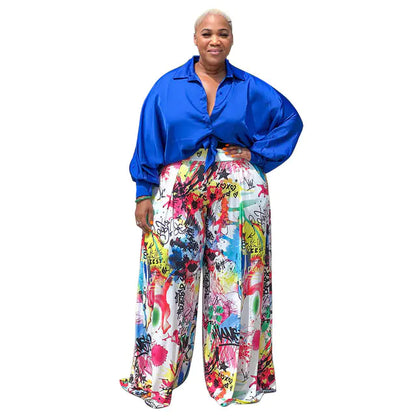 Plus Size L-4XL Women's Fashion Two Piece Outfit