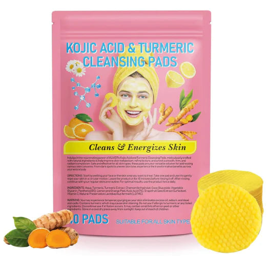 Glow Up Turmeric Face Pads for Gentle Cleansing (One Pack)