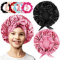 LBYLUS 2 Pcs Satin Bonnet for Kids SleepingKids Bonnets for Girls with Kids Scrunchies for KidsToddler
