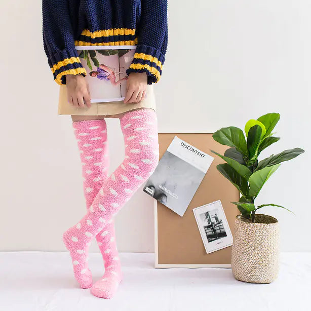 Winter Coral Fleece Over-Knee Socks for Women