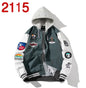 Embroidered Color Block Baseball Jacket