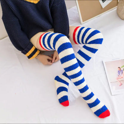 Winter Coral Fleece Over-Knee Socks for Women